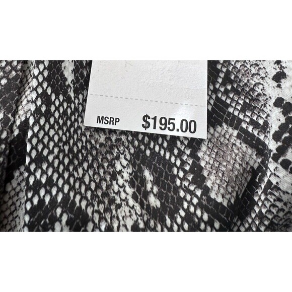 Michael Kors Women's Dress Snakeskin-Print Chain-Neck Dress Silver Black size S - Picture 8 of 10